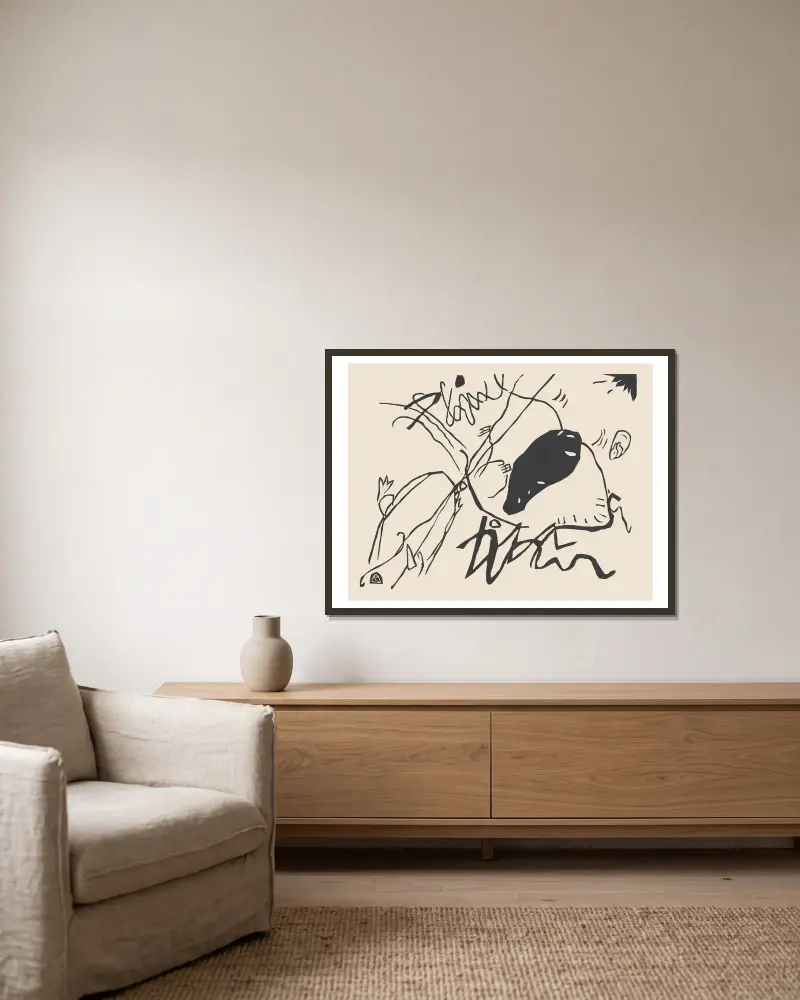 Klänge Taf. 02 von Wassily Kandinsky gerahmt an einer Wand