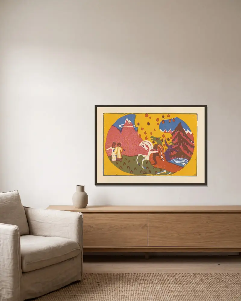 Dźwięki, plansza 5, Wassily Kandinsky w ramie na ścianie