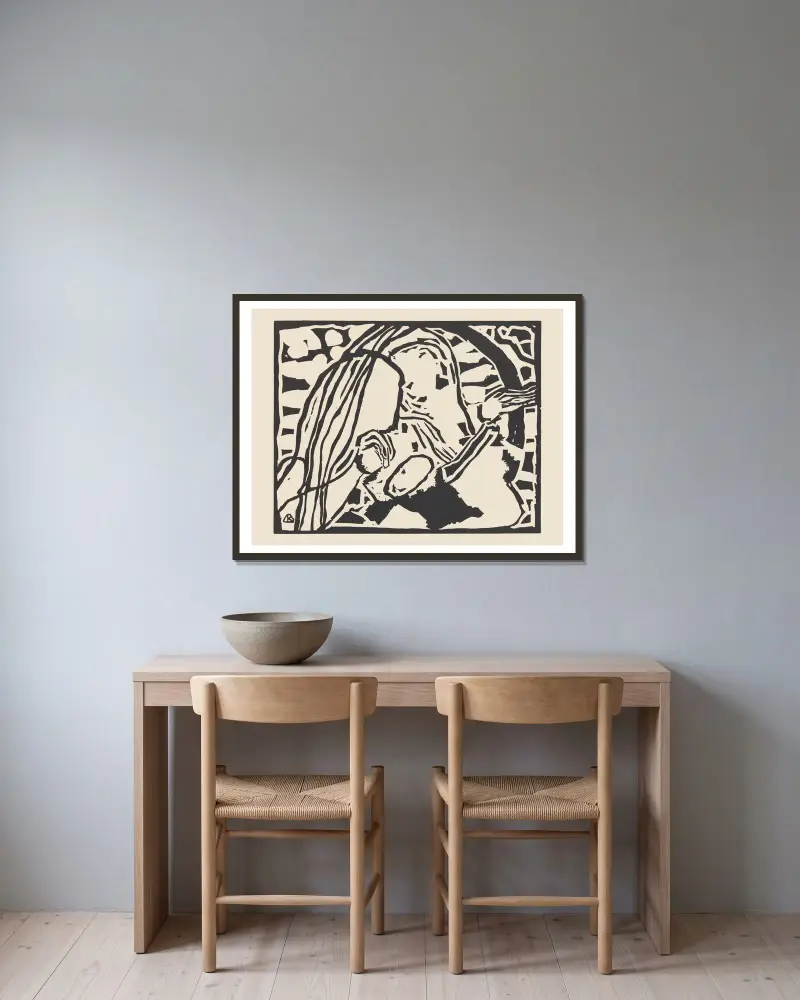 Klänge (Klänge), Bl. 9 von Wassily Kandinsky gerahmt an einer Wand