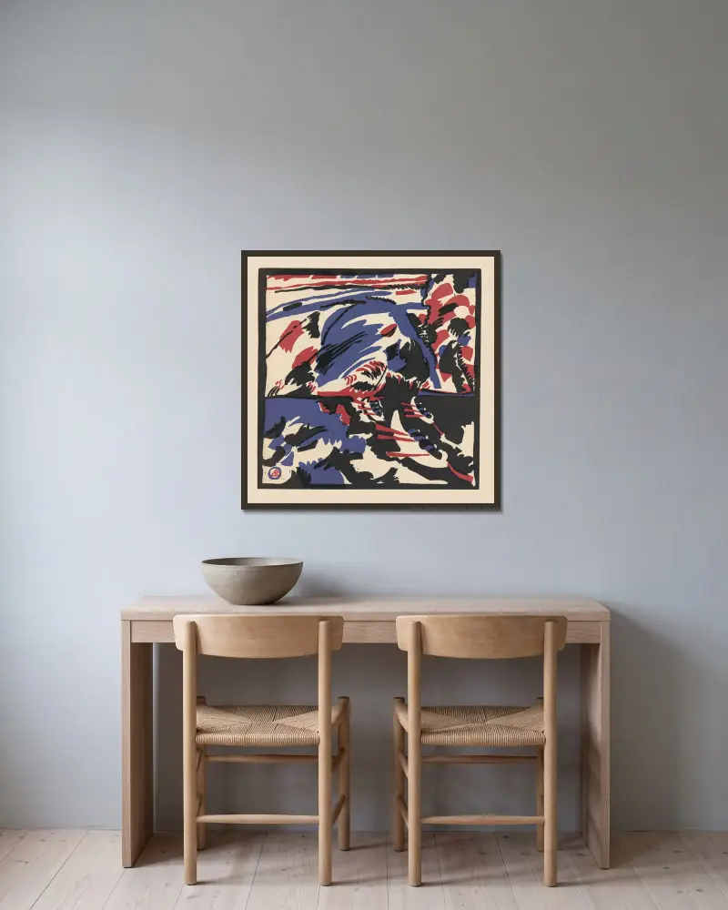 Klänge Pl. 12 von Wassily Kandinsky gerahmt an einer Wand