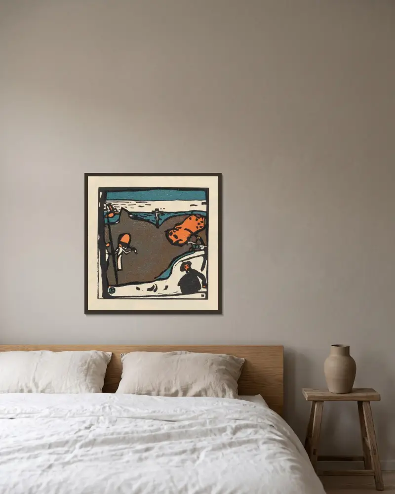 Klänge Taf. 16 von Wassily Kandinsky gerahmt an einer Wand