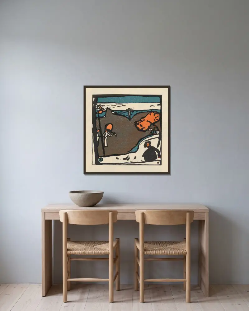 Klänge Taf. 16 von Wassily Kandinsky gerahmt an einer Wand