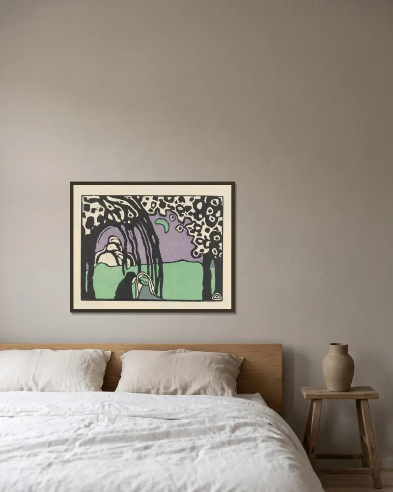Klänge Tafel 20 von Wassily Kandinsky gerahmt an einer Wand