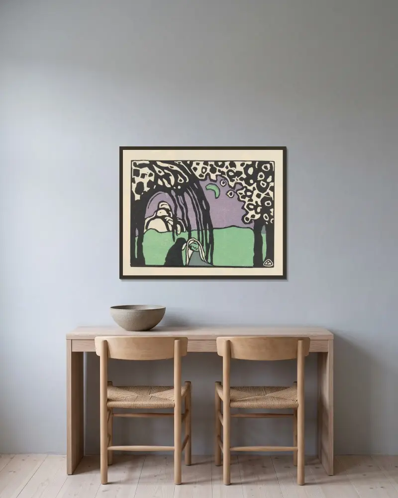 Klänge Tafel 20 von Wassily Kandinsky gerahmt an einer Wand