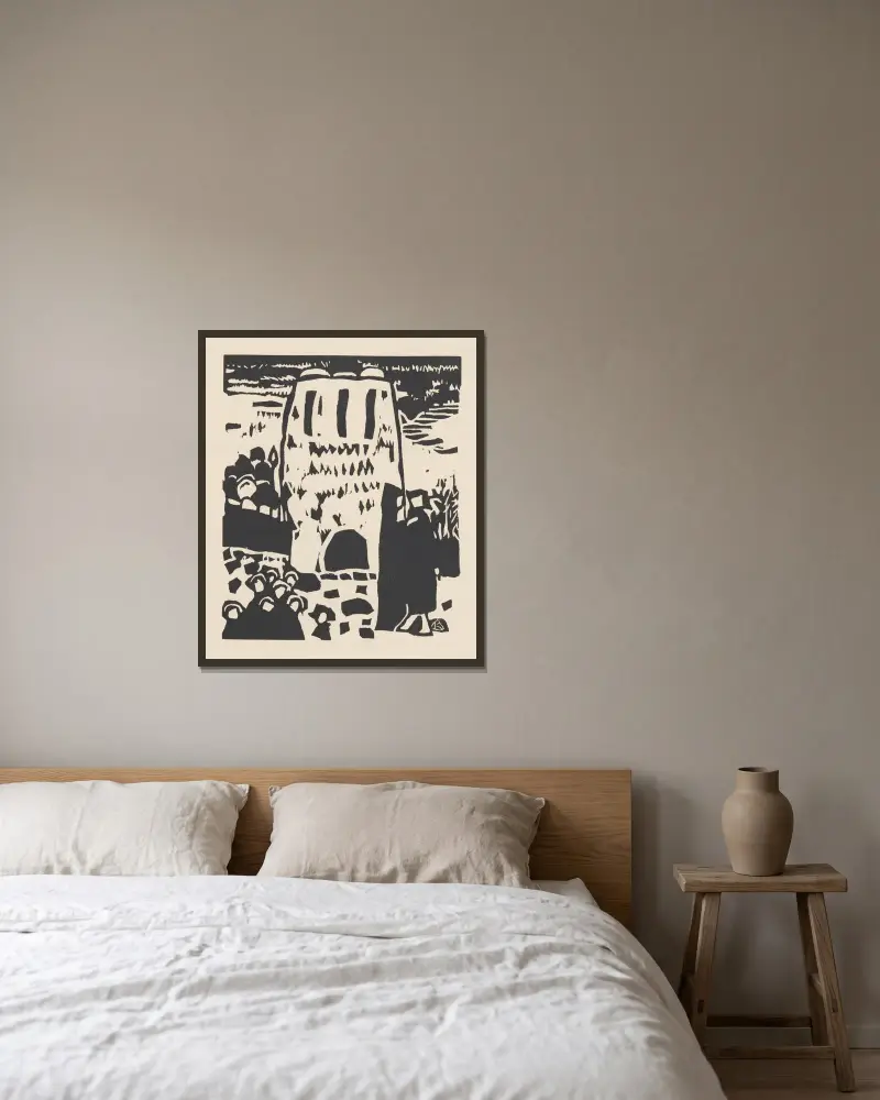 Klänge Taf. 22 von Wassily Kandinsky gerahmt an einer Wand