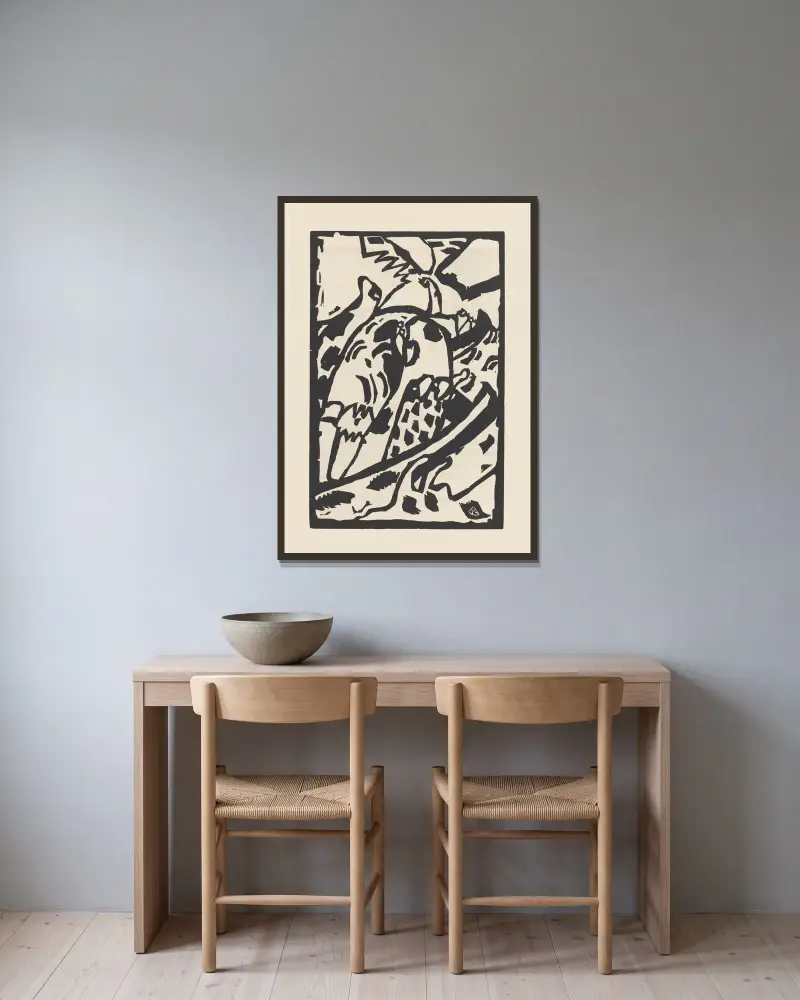 Klänge Tafel 25 von Wassily Kandinsky gerahmt an einer Wand