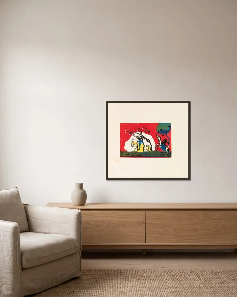 Zvuky, Wassily Kandinsky v rámu na stěně