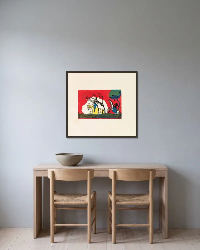Zvuky, Wassily Kandinsky v rámu na stěně