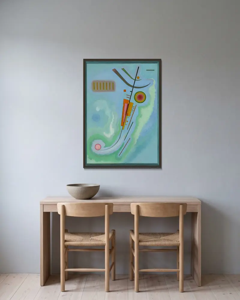Lehkost, Wassily Kandinsky v rámu na stěně