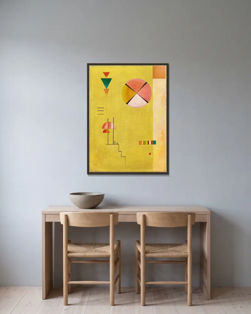 Wesoła żółć, Wassily Kandinsky w ramie na ścianie