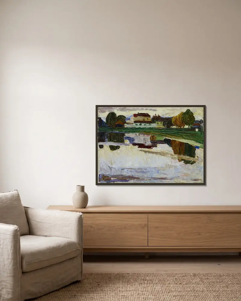 Nymphenburg von Wassily Kandinsky gerahmt an einer Wand