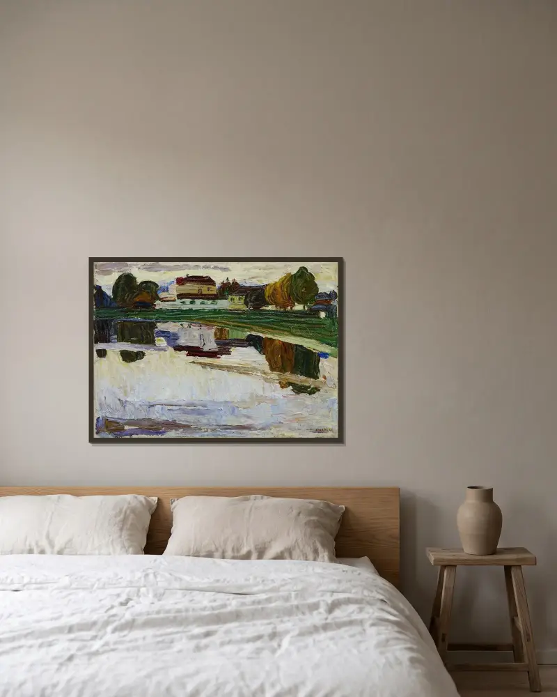 Nymphenburg von Wassily Kandinsky gerahmt an einer Wand