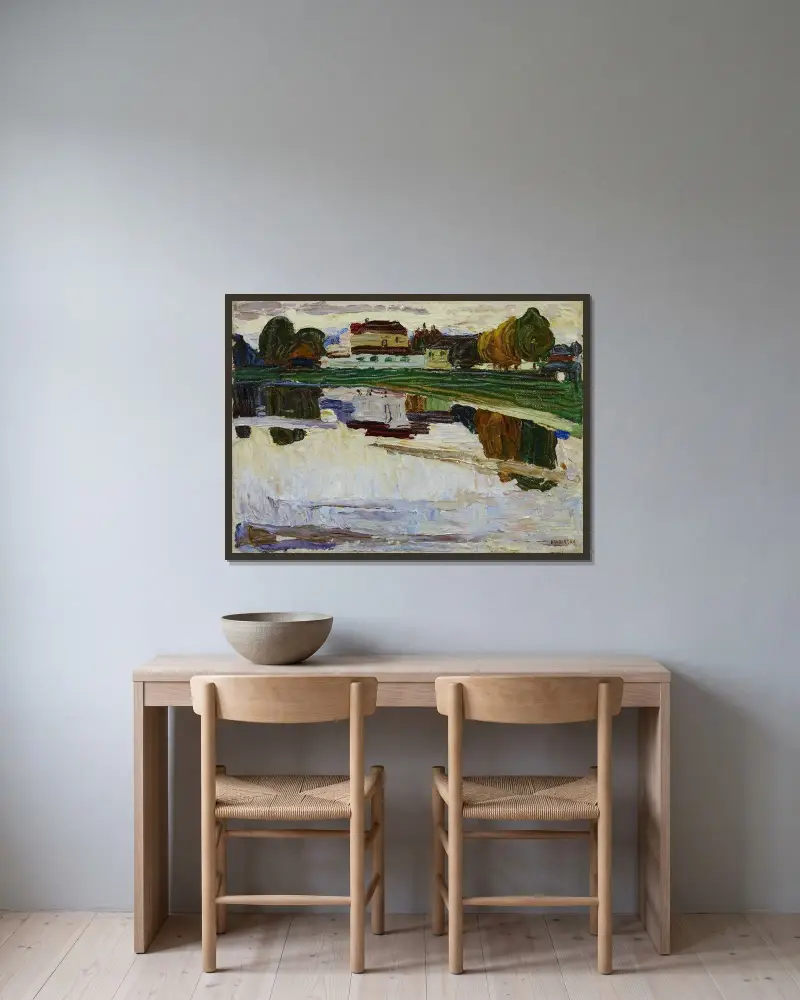 Nymphenburg von Wassily Kandinsky gerahmt an einer Wand