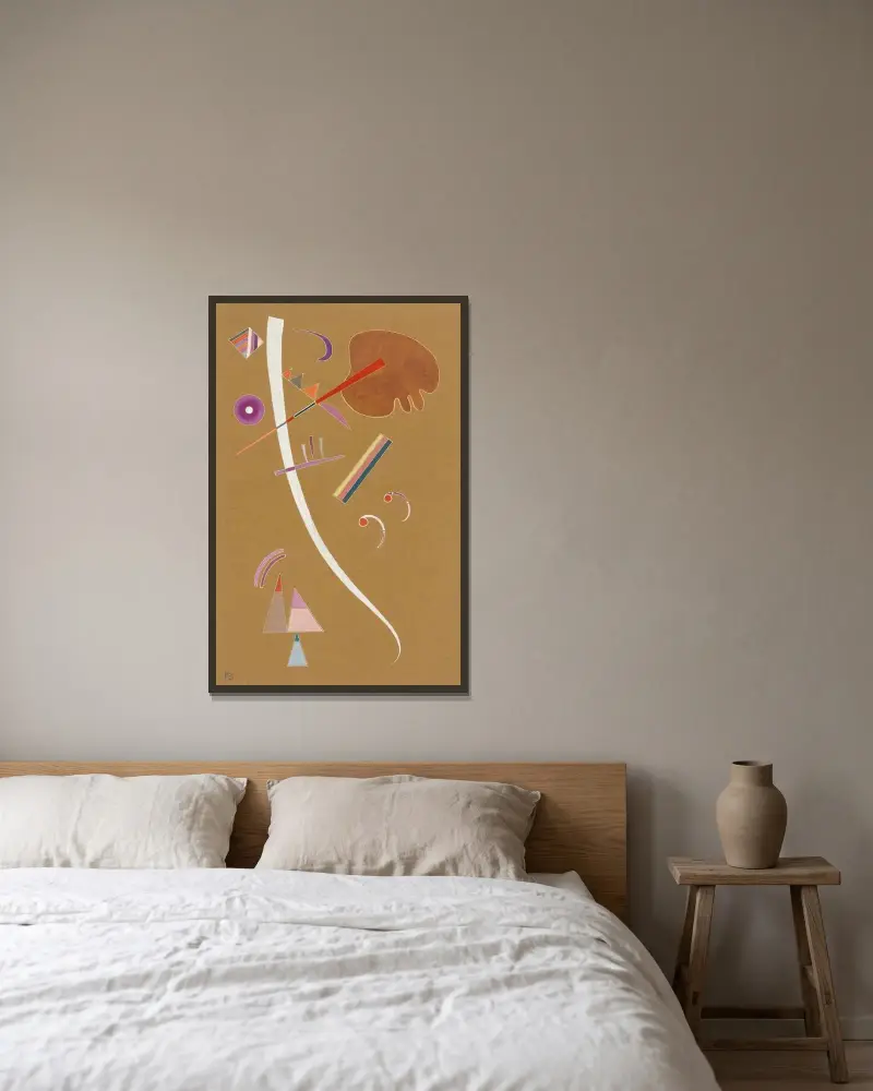 Ohne Titel, 1940 von Wassily Kandinsky gerahmt an einer Wand