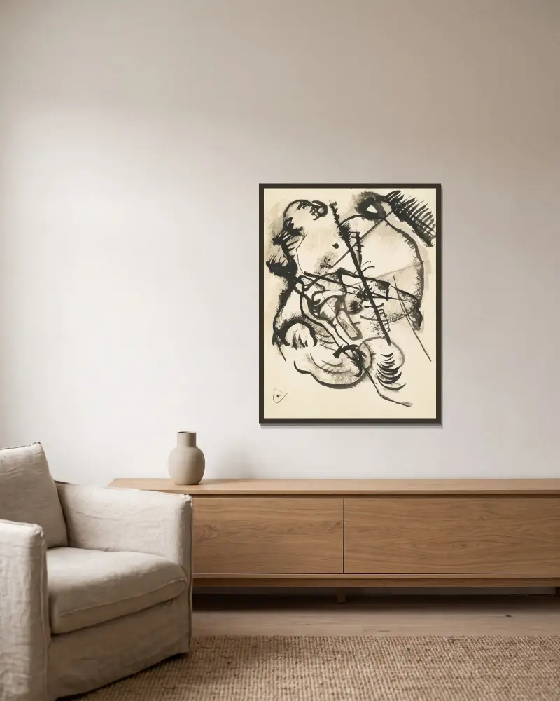 Bez tytułu, nr 1, Wassily Kandinsky w ramie na ścianie