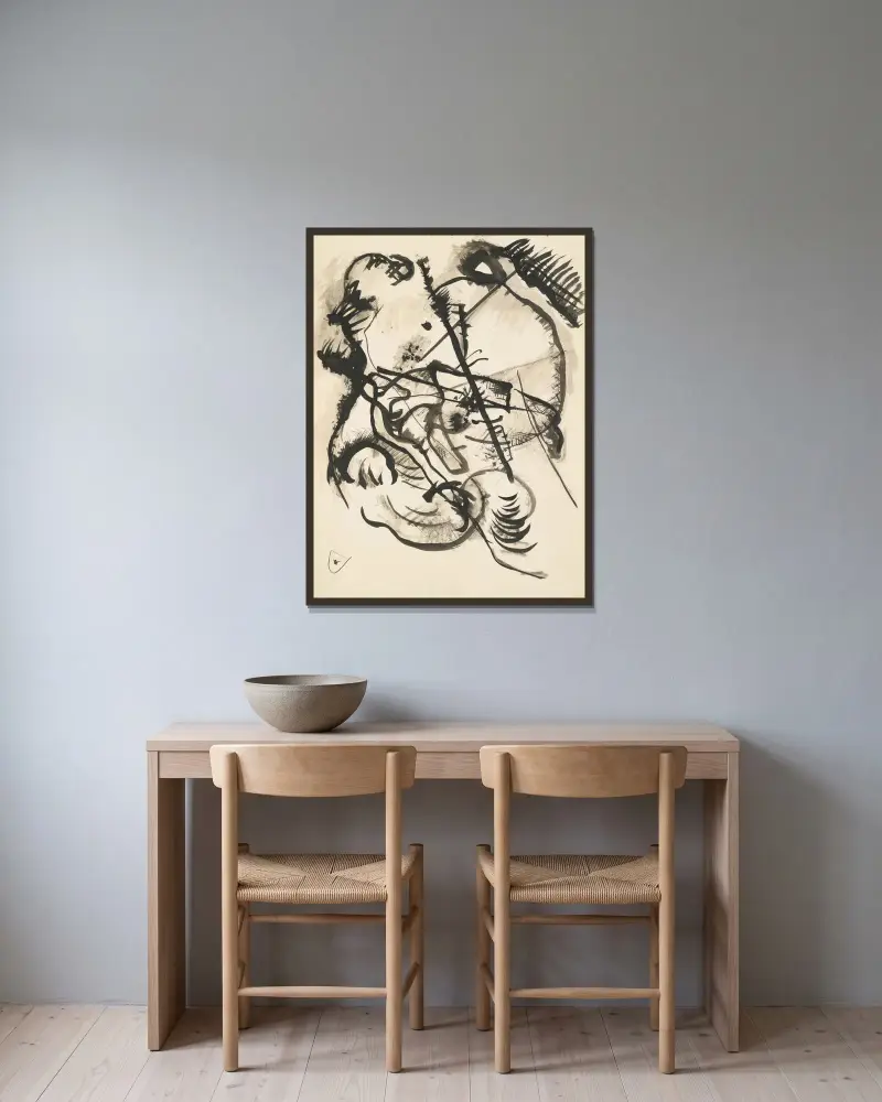 Bez tytułu, nr 1, Wassily Kandinsky w ramie na ścianie