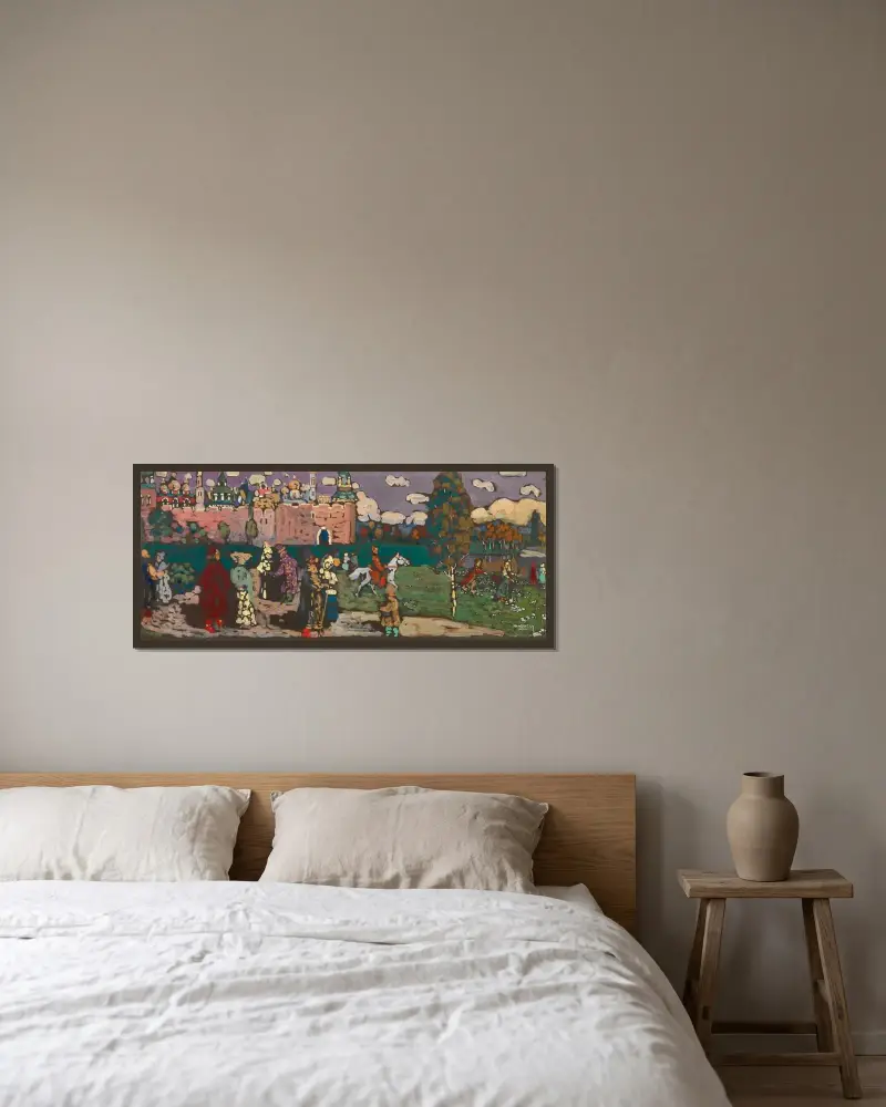 Altes Russland von Wassily Kandinsky gerahmt an einer Wand