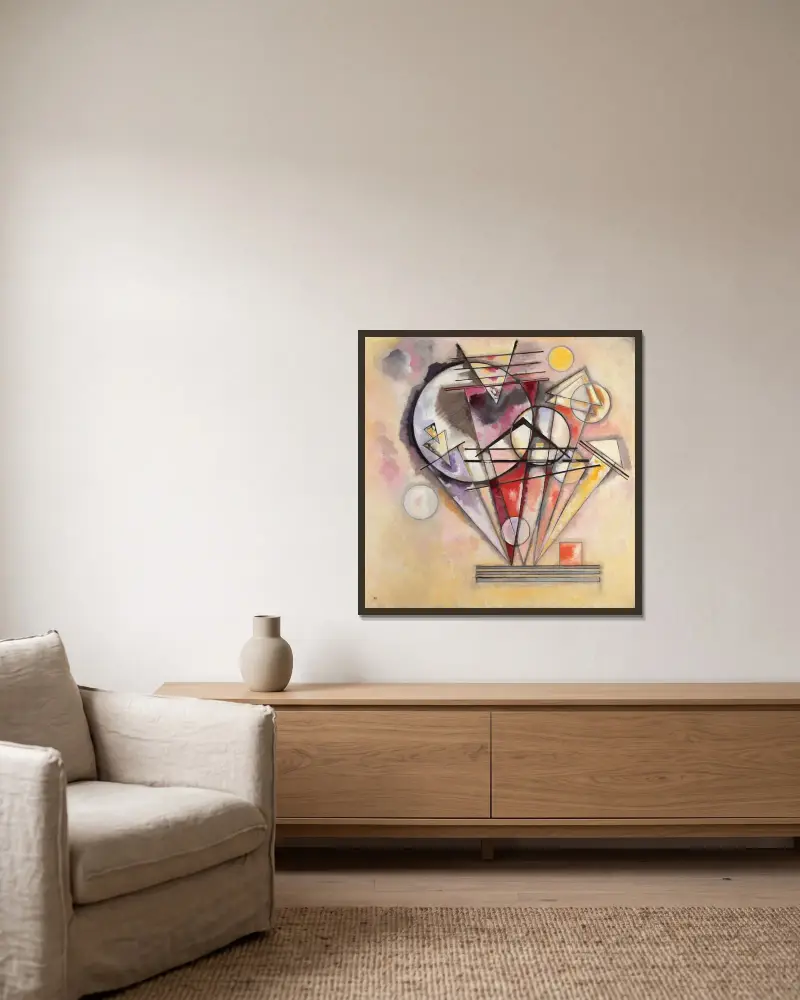 Na bodech, Wassily Kandinsky v rámu na stěně