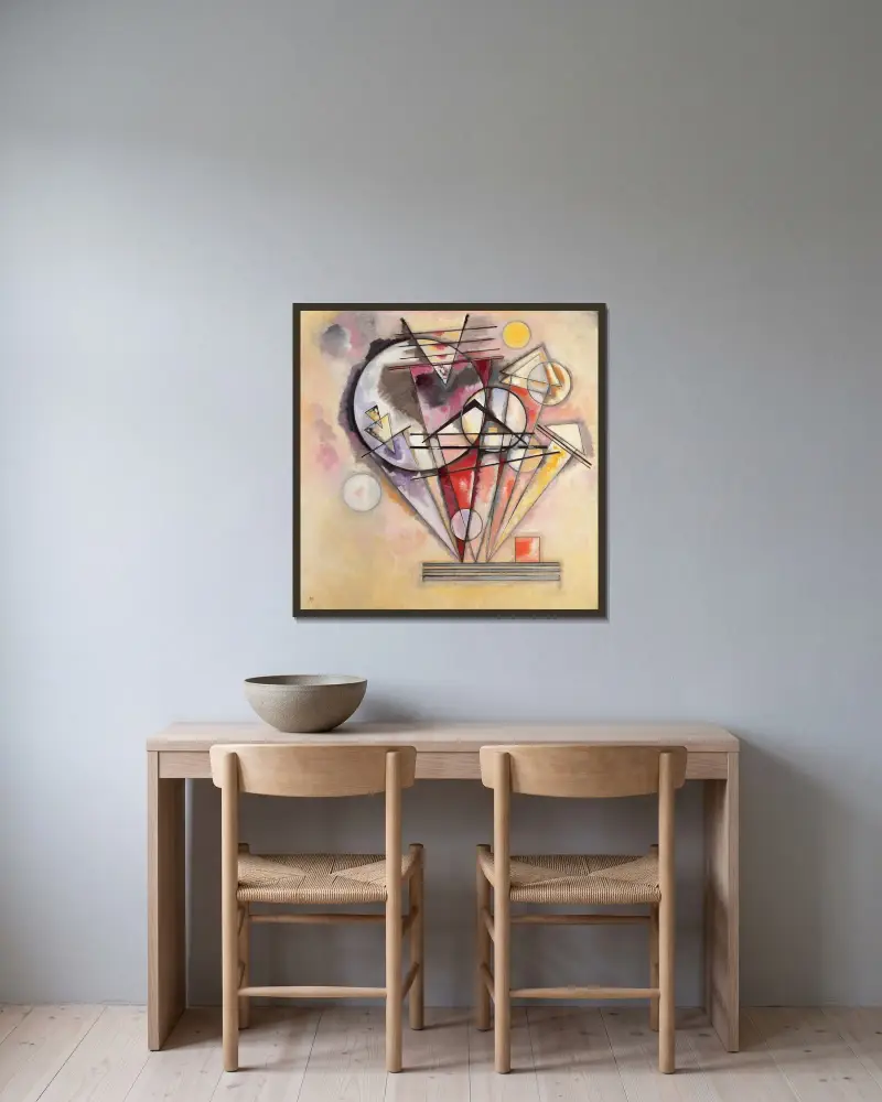Na bodech, Wassily Kandinsky v rámu na stěně