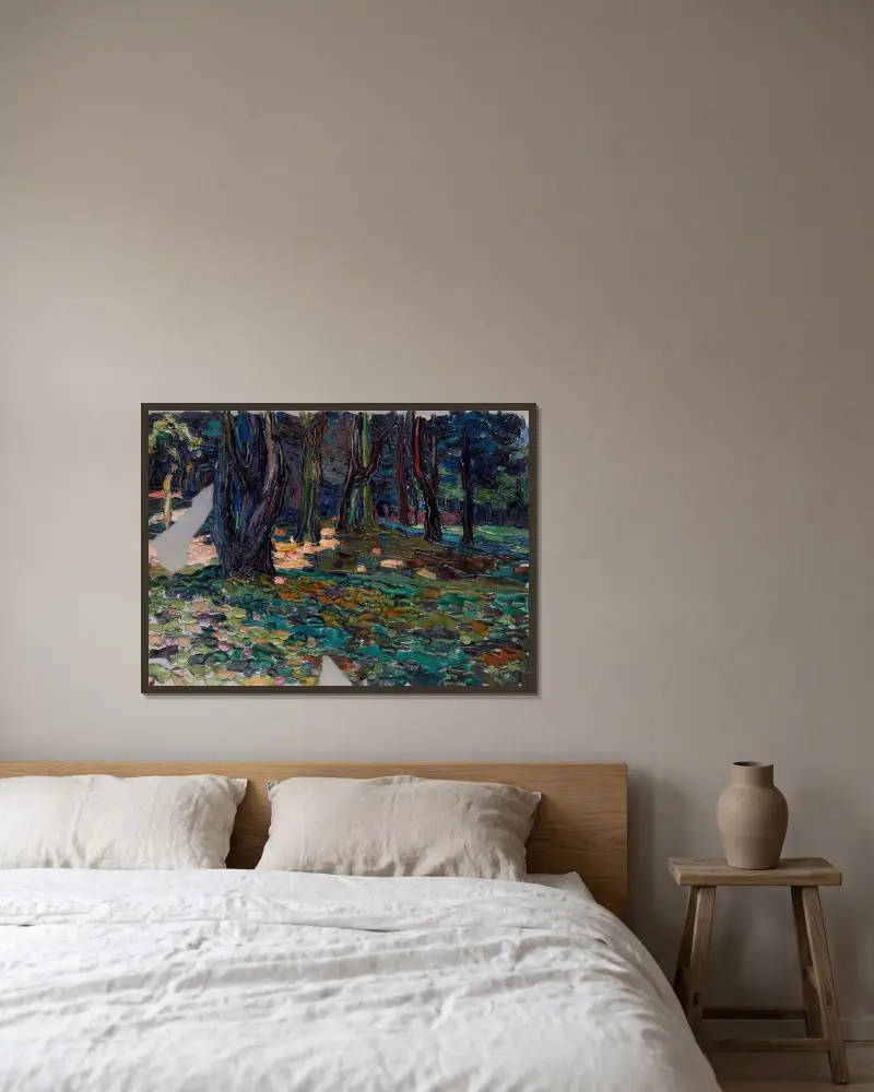 Parc de Saint-Cloud von Wassily Kandinsky gerahmt an einer Wand