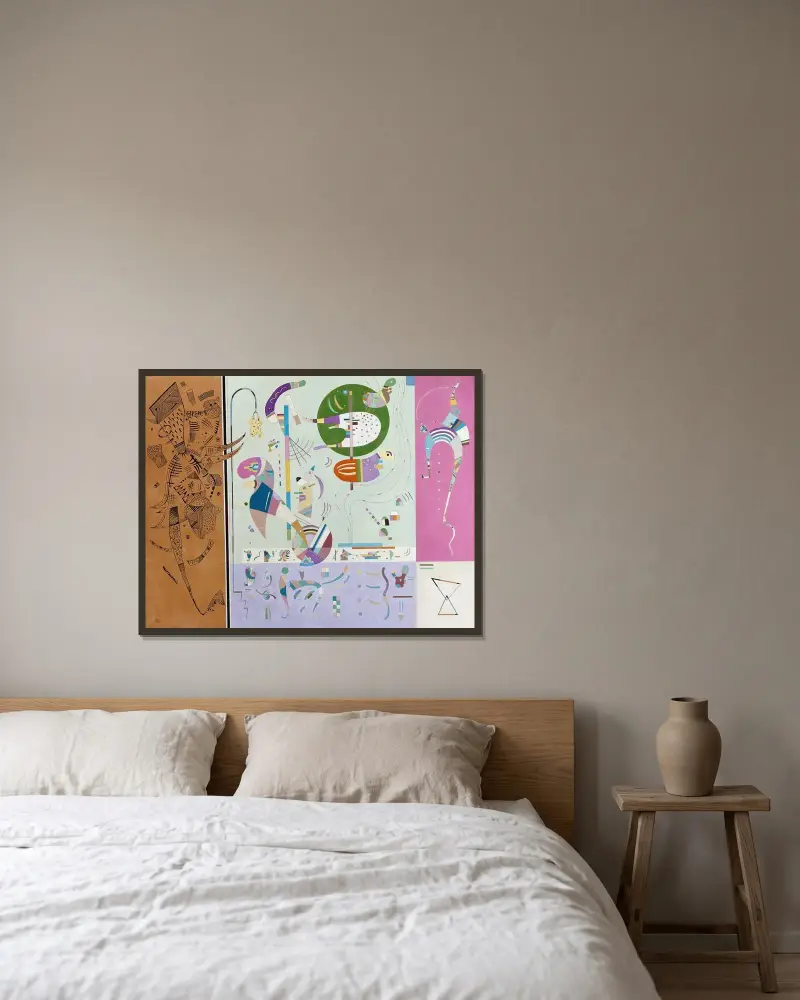 Verschiedene Parteien von Wassily Kandinsky gerahmt an einer Wand