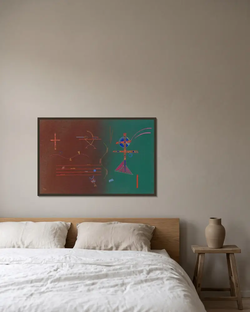 Sachte, Wassily Kandinsky v rámu na stěně