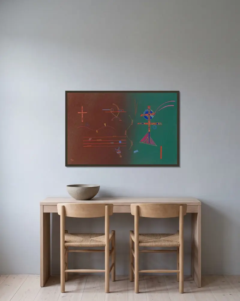 Sachte, Wassily Kandinsky v rámu na stěně
