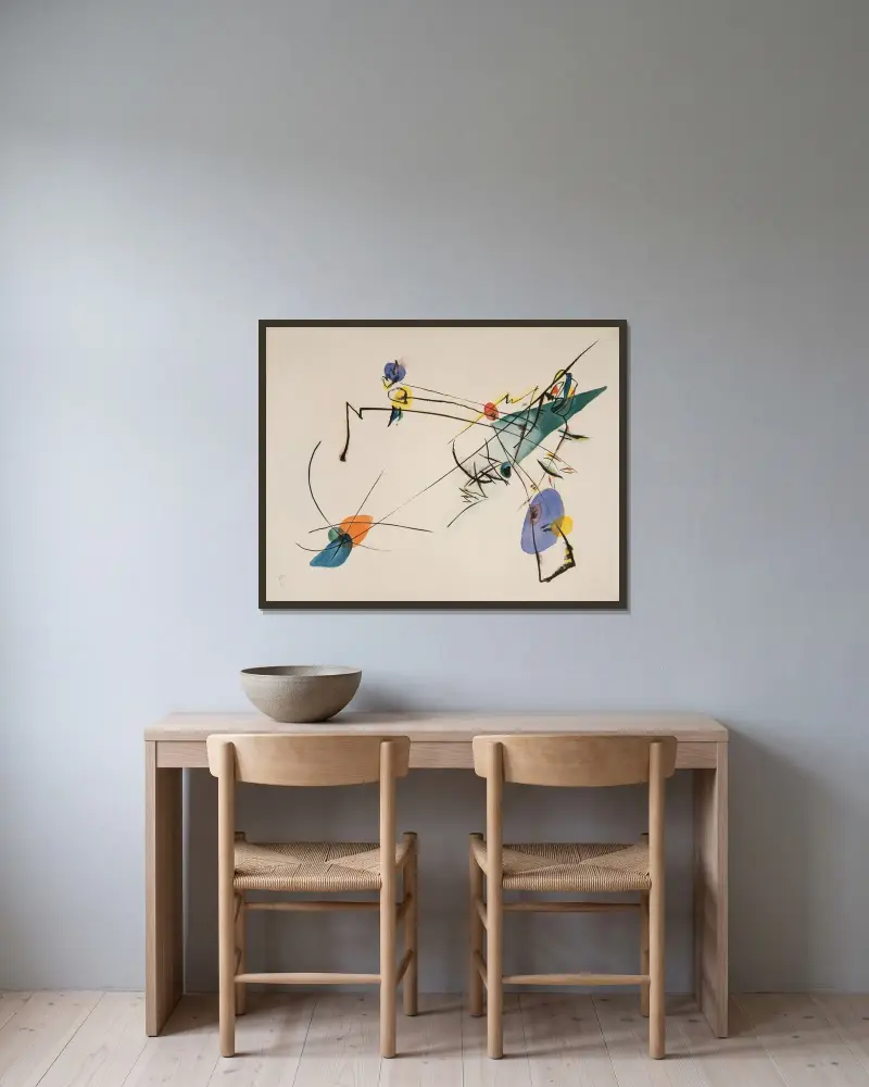 Simple von Wassily Kandinsky gerahmt an einer Wand