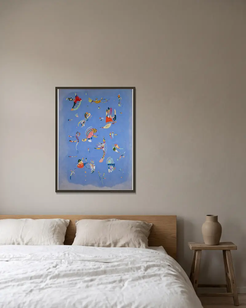 Blank himmel, Wassily Kandinsky v rámu na stěně