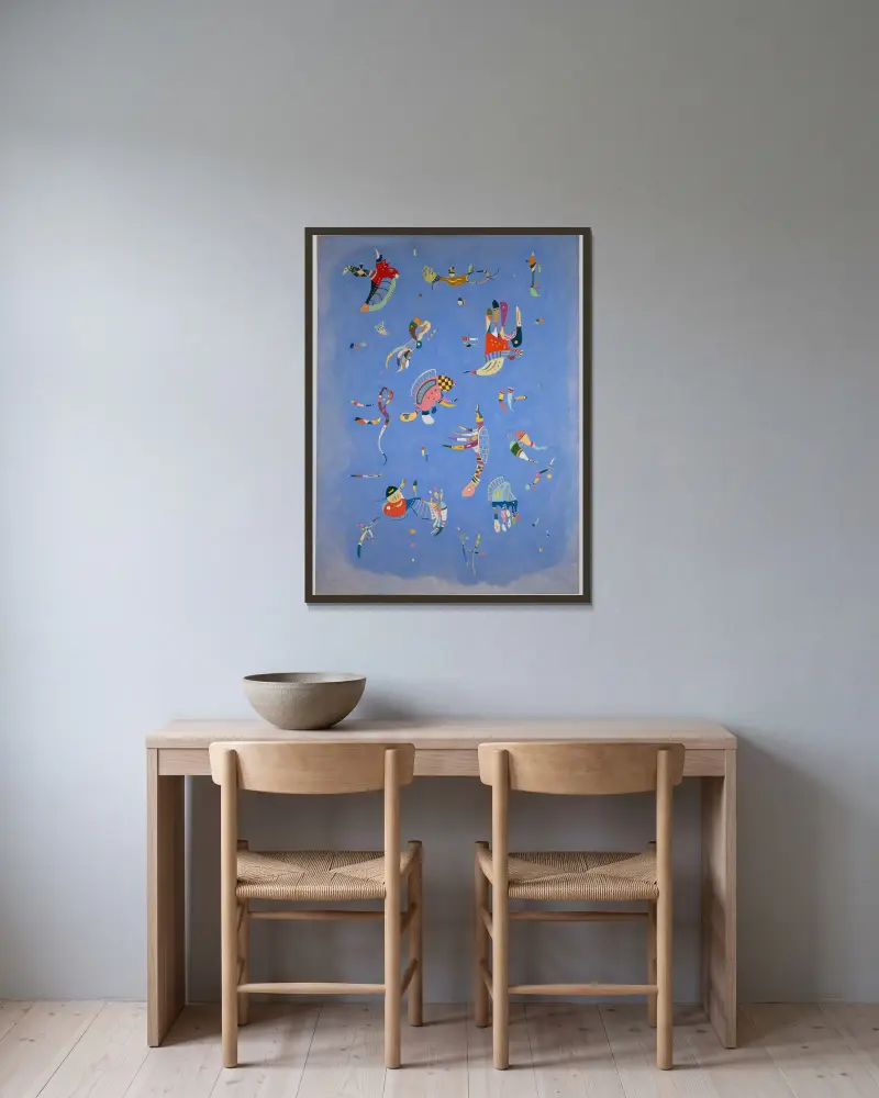Blank himmel, Wassily Kandinsky v rámu na stěně
