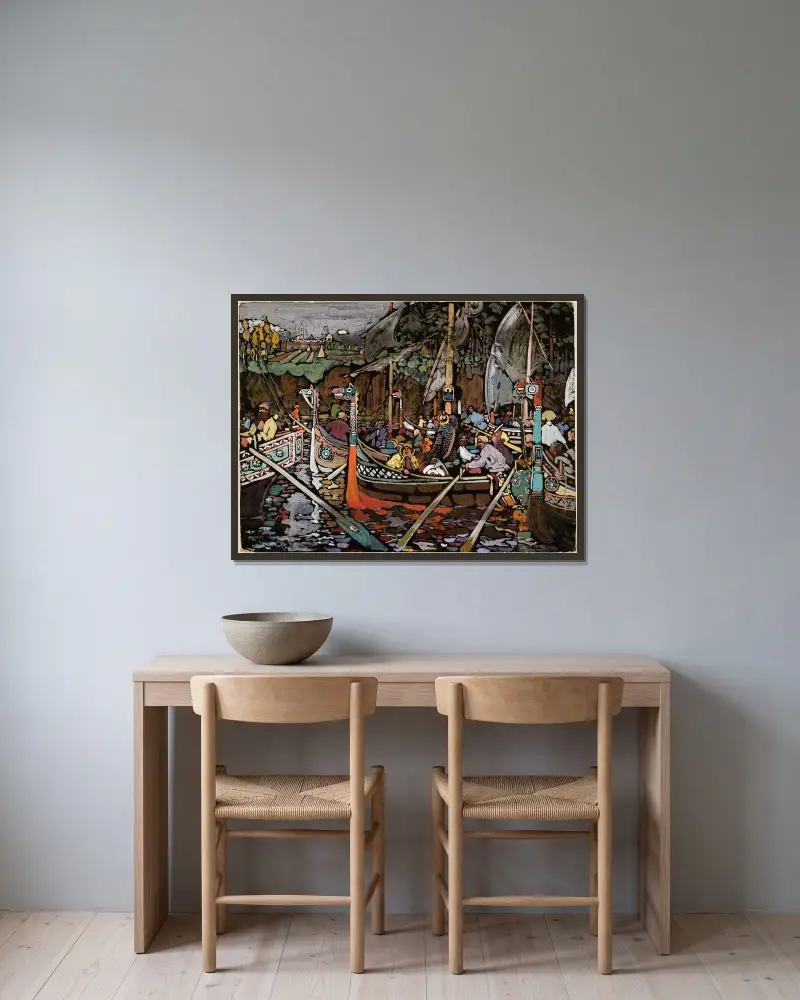 Píseň, Wassily Kandinsky v rámu na stěně