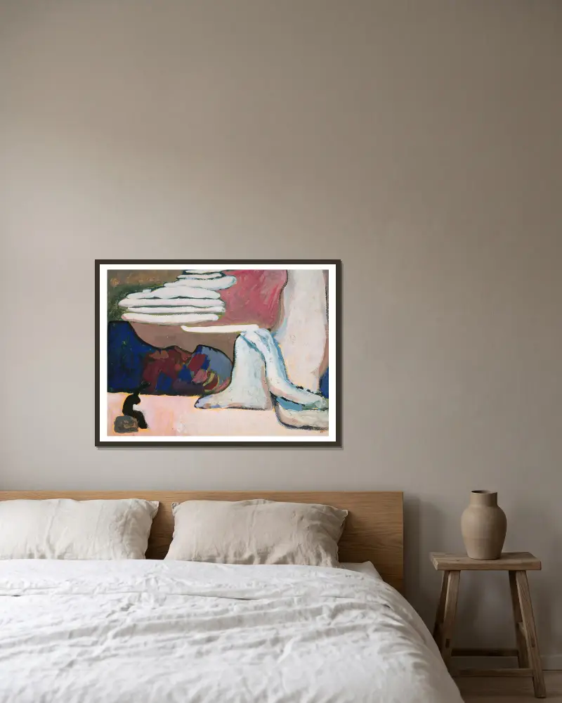 Studie für Schwarz und Weiß von Wassily Kandinsky gerahmt an einer Wand