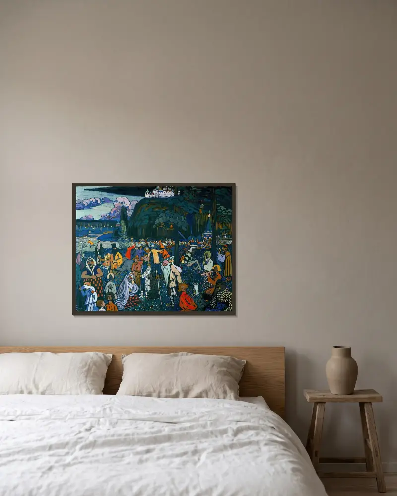 The colorful life av Wassily Kandinsky inramad på en vägg