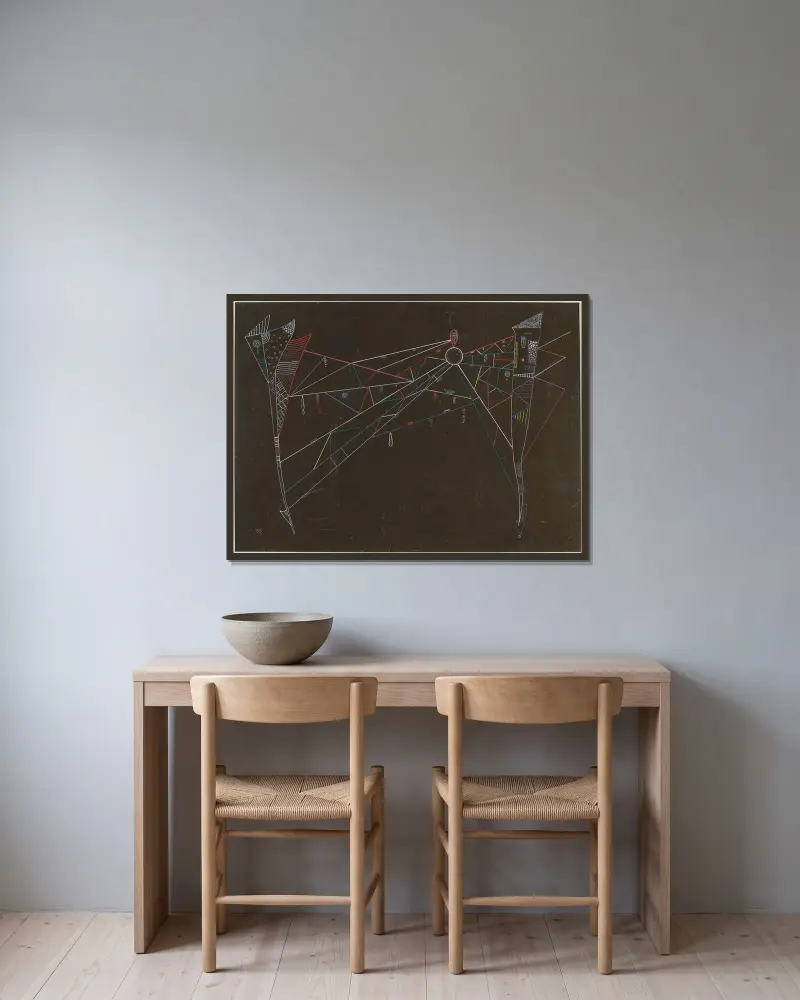 Sieć, Wassily Kandinsky w ramie na ścianie