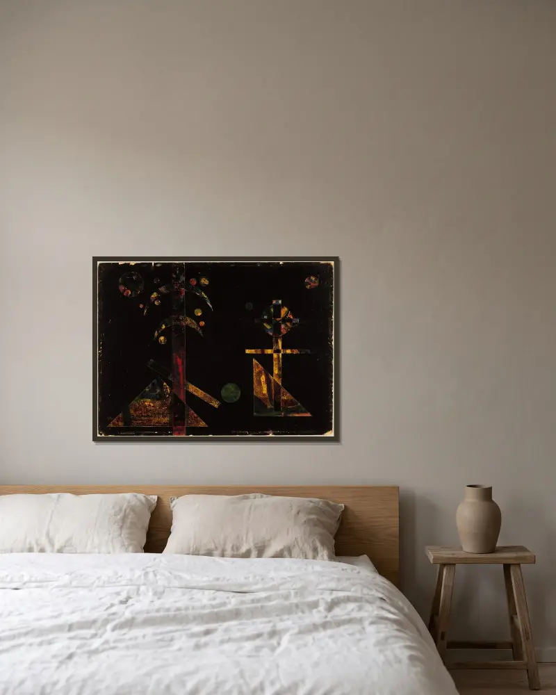 To Nina for Christmas av Wassily Kandinsky inramad på en vägg