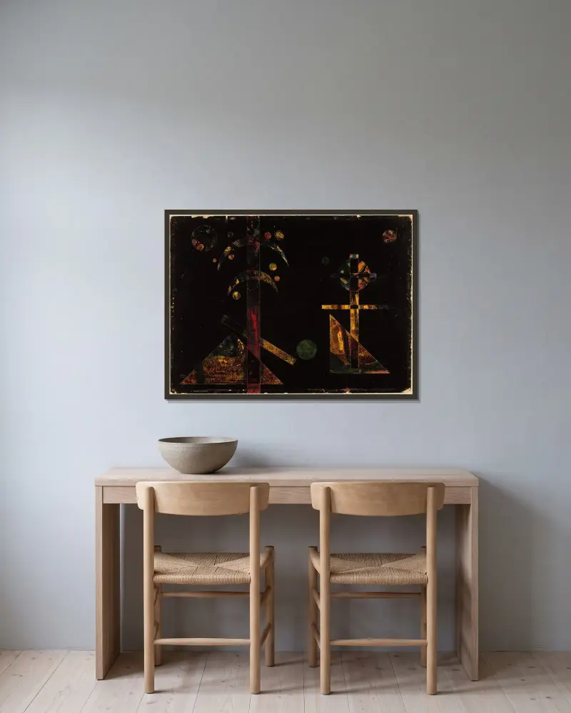 To Nina for Christmas av Wassily Kandinsky inramad på en vägg