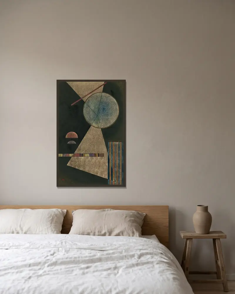Treffpunkt von Wassily Kandinsky gerahmt an einer Wand