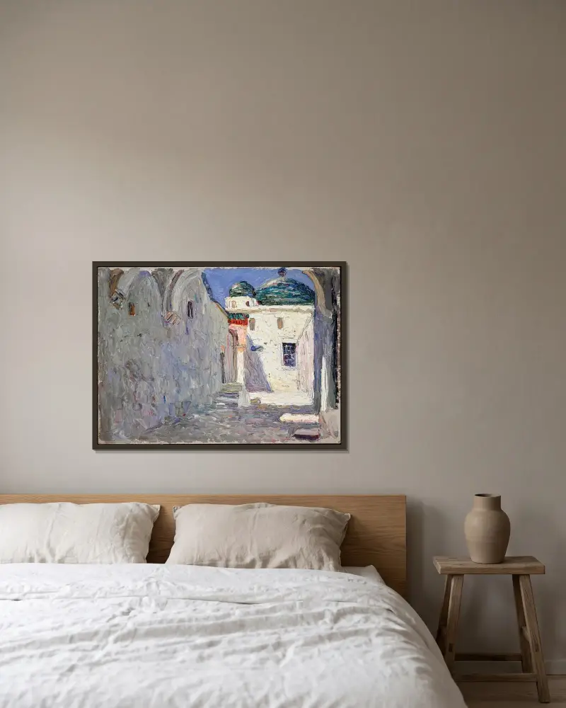 Tunisstraße von Wassily Kandinsky gerahmt an einer Wand
