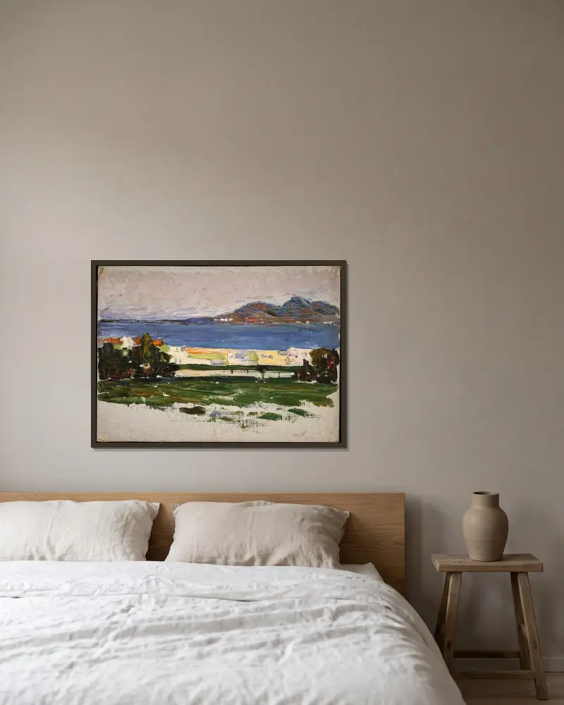 Tunis, die Bucht von Wassily Kandinsky gerahmt an einer Wand
