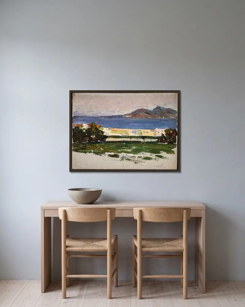 Tunis, die Bucht von Wassily Kandinsky gerahmt an einer Wand