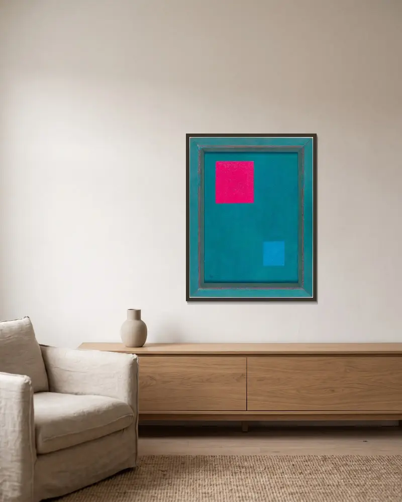 Dwa kwadraty, Wassily Kandinsky w ramie na ścianie