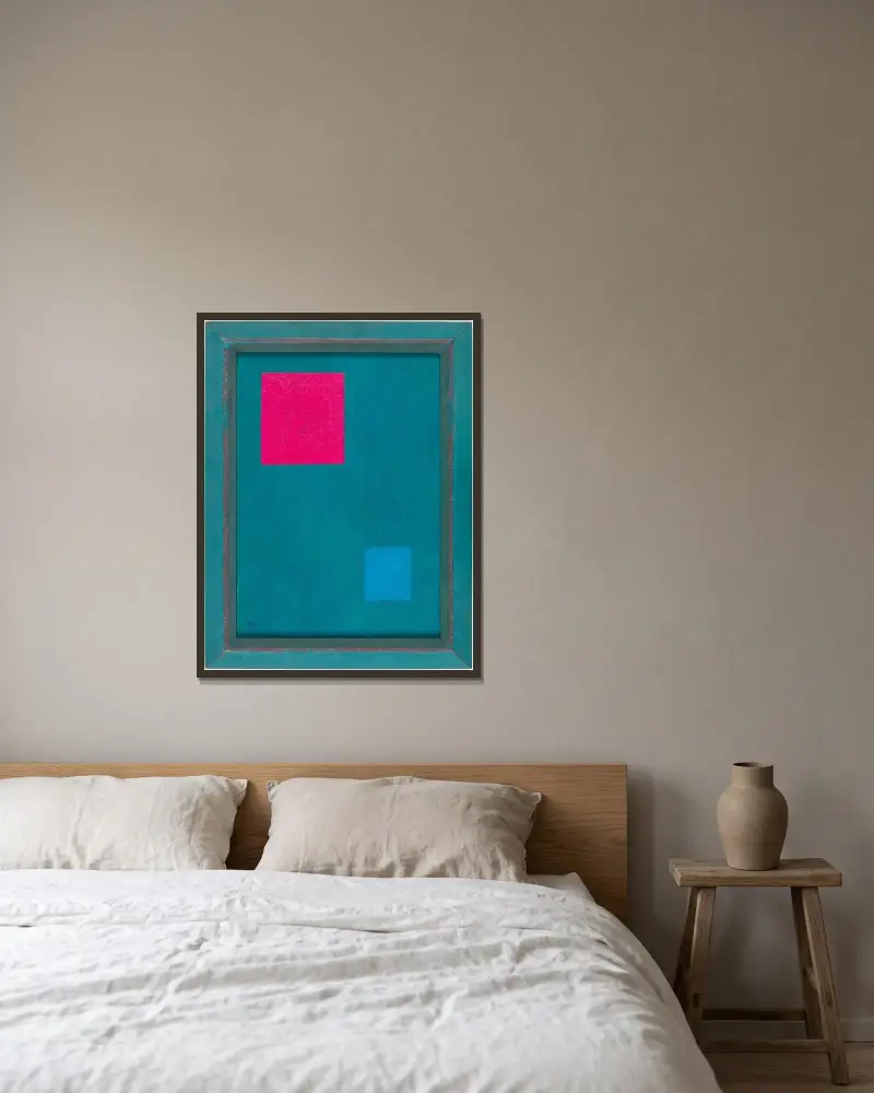 Dwa kwadraty, Wassily Kandinsky w ramie na ścianie
