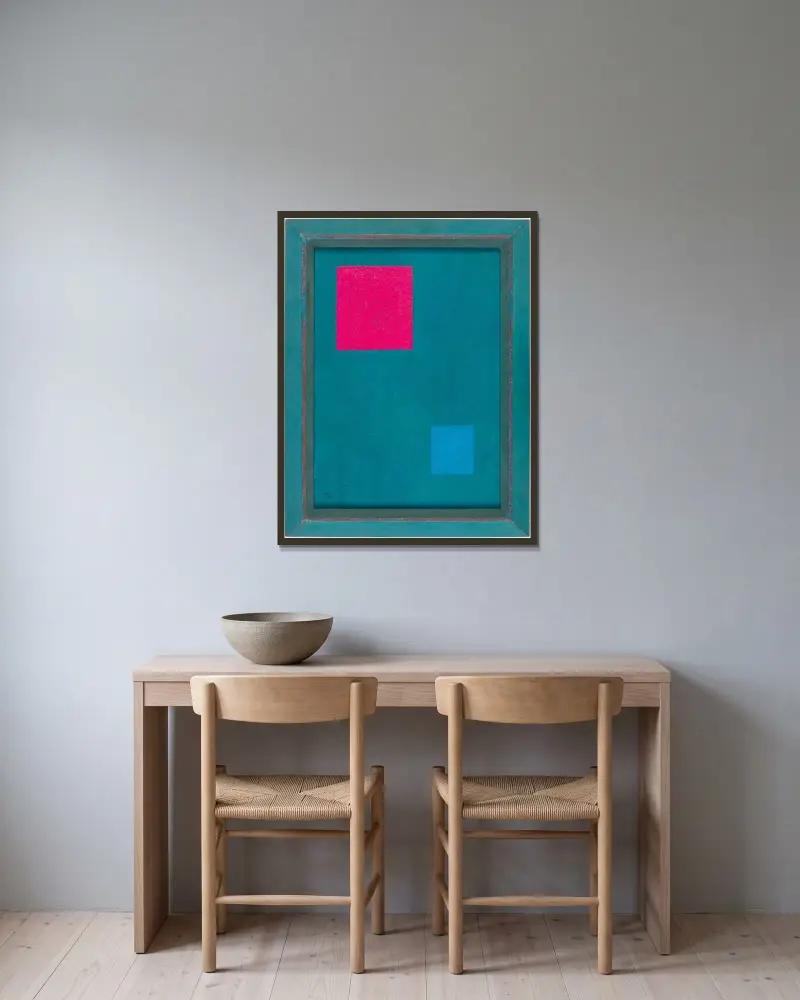 Dwa kwadraty, Wassily Kandinsky w ramie na ścianie