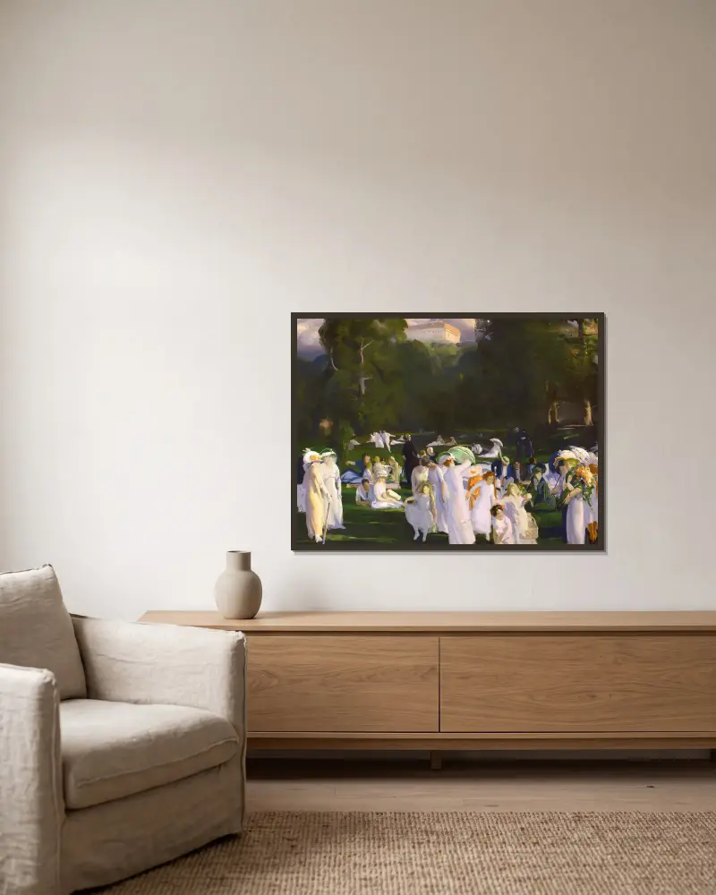 Červnový den, George Wesley Bellows v rámu na stěně
