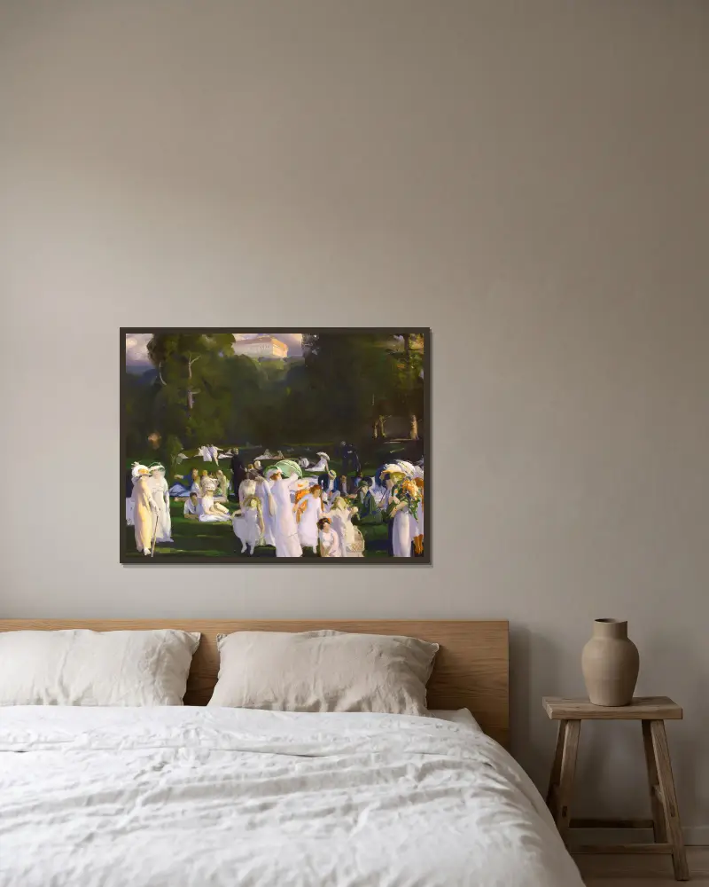 Červnový den, George Wesley Bellows v rámu na stěně