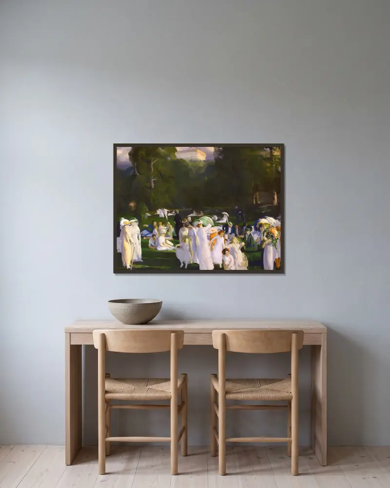 Červnový den, George Wesley Bellows v rámu na stěně