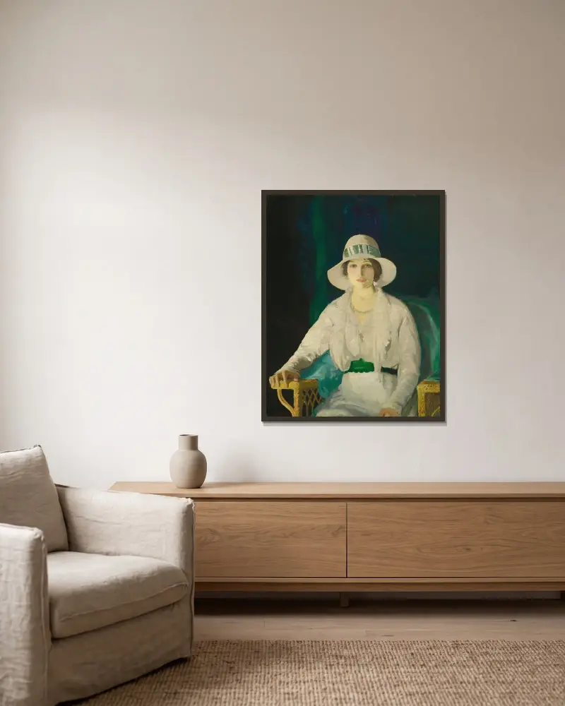 Florence Sittenham Davey (Mrs. Randall Davey) von George Wesley Bellows gerahmt an einer Wand