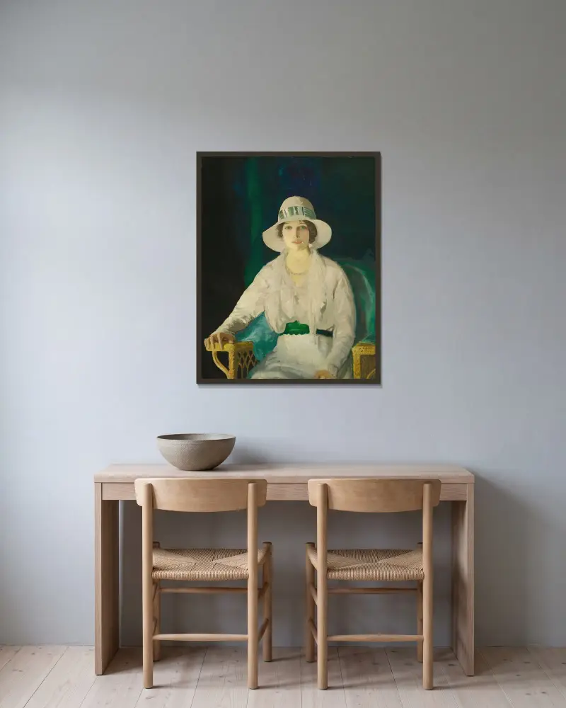 Florence Sittenham Davey (Mrs. Randall Davey) von George Wesley Bellows gerahmt an einer Wand