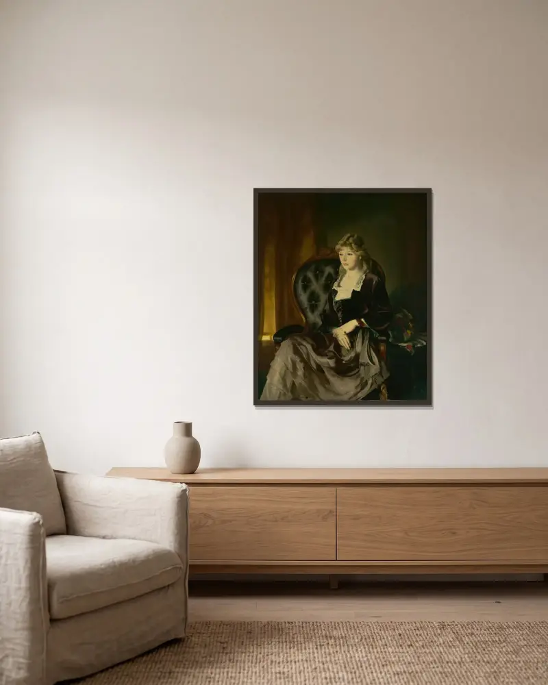 Katherine Rosen av George Wesley Bellows inramad på en vägg