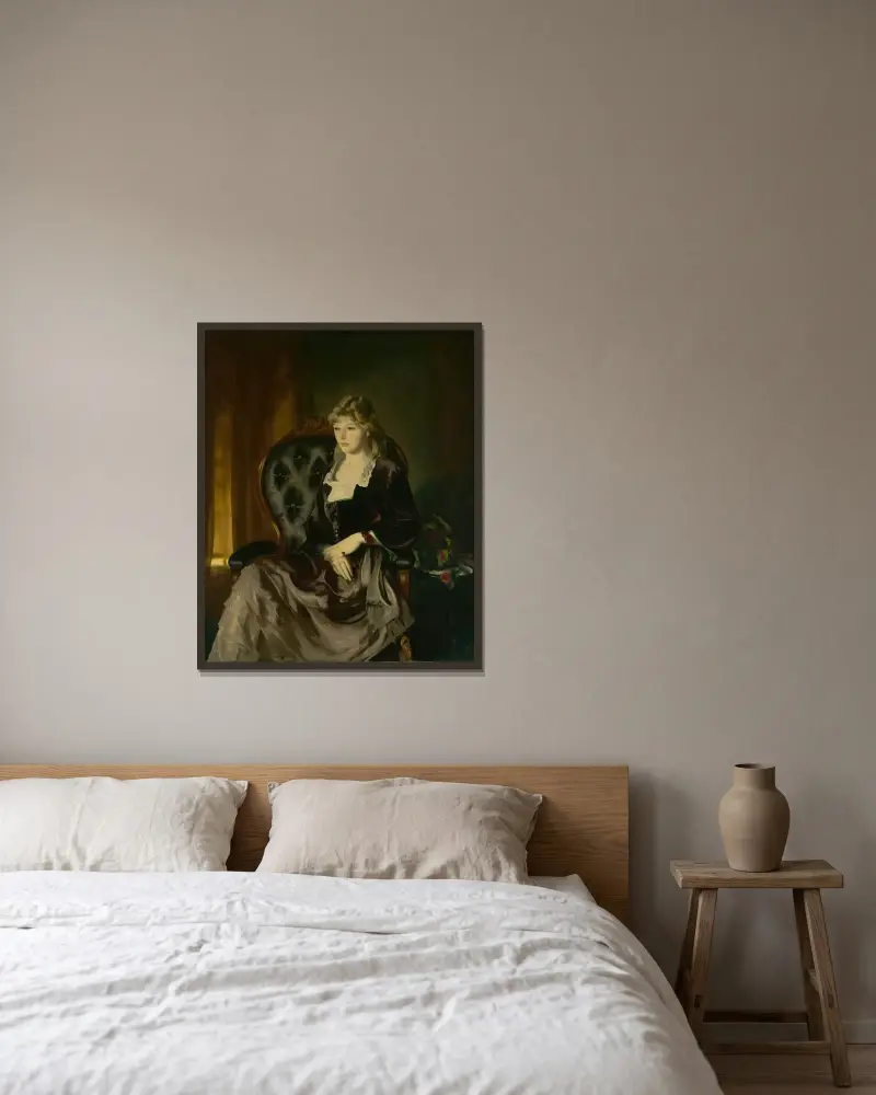 Katherine Rosen av George Wesley Bellows inramad på en vägg